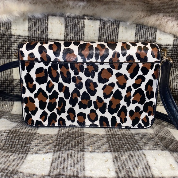 KATE SPADE NEW YORK SPOTTED LEOPARD GOLD CHAIN CROSSBODY BAG - Picture 5 of 15